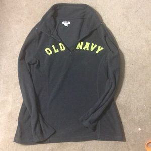 Grey old navy pull over fleece size large